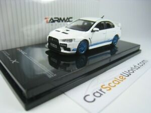 【送料無料】模型車 モデルカー ランサーエボ×ターマックmitsubishi lancer evo x 311rs rhd 164 tarmac works white blue