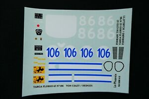 【送料無料】模型車 モデルカー デカールフェニックスフェラーリタルガフロリオノールマンアムルdecal the phoenix ferrari 250 gto targa florio 6263 143 no le mans amr