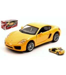 【送料無料】模型車 モデルカー ポルシェケイマンイエローporsche cayman 981 yellow 132