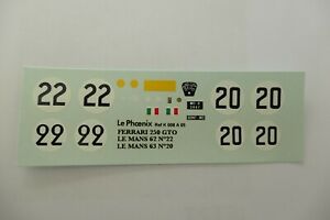 【送料無料】模型車 モデルカー デカールフェニックスフェラーリルマンルマンアムルタメオdecal the phoenix ferrari 250 gto 62 le mans 62le mans 63 n amr tameo bbr