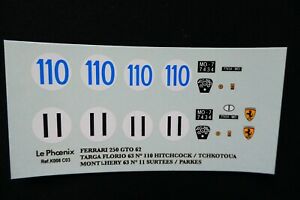 【送料無料】模型車 モデルカー デカールフェニックスフェラーリタルガフロリオモンレヘリーノールマンアムルdecal the phoenix ferrari 250 gto targa floriomontlhery 63 143 no le mans amr