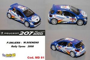 【送料無料】模型車 モデルカー プジョースナイジャーズラリーイペルpeugeot 207 s2000snijersrally ypres 2008