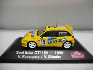 【送料無料】模型車 モデルカー シートイビサモンテカルロラリーロヴァンペラアトラスseat ibiza gti 16v monte carlo rally 1998 h rovanpera ixo 143 atlas