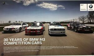 【送料無料】模型車 モデルカー ポスターコンクールカーposter 30 years of bmw m3 competition cars