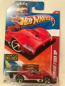 【送料無料】模型車 モデルカー ホットホイールスリルレーサーフェラーリプレートバージョンhot wheels 2011 thrill racers ferrari f333 sp license plate version momc