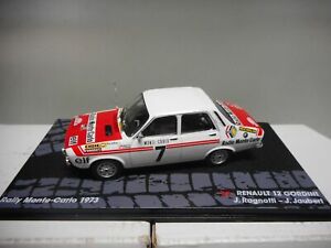 【送料無料】模型車 モデルカー ルノーゴルディニモンテカルロラリーラグノーッティイーグルモスrenault 12 gordini monte carlo rally 1973 ragnotti eaglemoss ixo 143