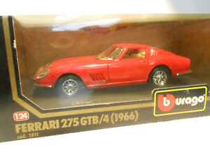 【送料無料】模型車 モデルカー ブラゴフェラーリスカラburago ferrari 275 gtb4 1966 scala 124 170480