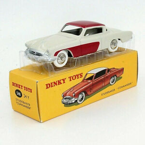 【送料無料】模型車 モデルカー ディンキートイズスチュードベーカーコマンダーメタルホワイトレッドアートdinky toys car studebaker commander metal white and red art 24 y 540