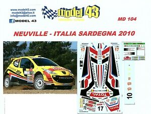 【送料無料】模型車 モデルカー プジョーヌーヴィルラリーイタリアサルデーニャpeugeot 207 s2000neuvillerally italy sardinia 2010