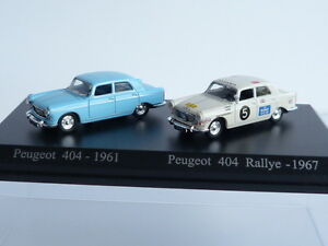 【送料無料】模型車 モデルカー アトラスプジョーラリーエメatlas 2 cars a peugeot 404 1961 and a 404 rally 1967 187 eme