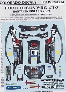 【送料無料】模型車 モデルカー フォードフォーカスランタネンラリーフィンランドデカールford focus wrc rantanen rally finland 2009 decals