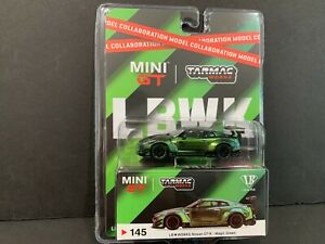 【送料無料】模型車 モデルカー ミニタイプリアスポイラーグリーンマジックgt mini lb works nissan gtr r35 type 2 rear spoiler 3 lhd164 green magic