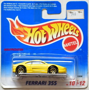 【送料無料】模型車 モデルカー ホットホイールフェラーリゴールドレーダークルツカーテhot wheels 1995 ferrari 355 1012 gold rader kurz karte w