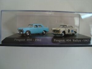 【送料無料】模型車 モデルカー ミニチュアデュオプジョープジョーラリー2 miniature duo peugeot 404 1961 amp; peugeot 404 rally 1967 au 187 ho