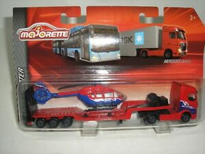 【送料無料】模型車 モデルカー マジョレットメルセデスアクトロスヘリコプターmajorette mercedes actros and helicopter|hokushin