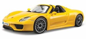 【送料無料】模型車 モデルカー スケールポルシェスパイダーモデルbburago 124 scale porsche 918 spyder model 2107