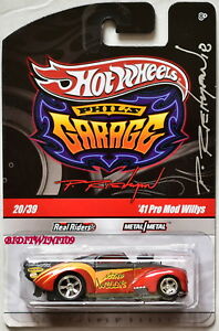 【送料無料】模型車 モデルカー ホットホイールフィルガレージプロモッドウィリスオートグラファトダフィリップリールマンhot wheels phils garage 41 pro mod willys autografato da philip riehlman w