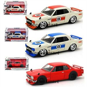 【送料無料】模型車 モデルカー ジェイダチューナーズスカイラインモデロファンディドコチェヌエボjada jdm tuners 124 1971 nissan skyline gtr kpgc10 modelo fundido coche nuevo