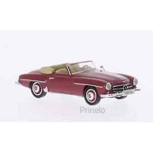 【送料無料】模型車 モデルカー ブレキナホーメルセデスロートダッハゲフネットオートミニアトゥールbrekina 38093 187 ho mercedes 190 sl rot dach geoffnet auto miniatur h0