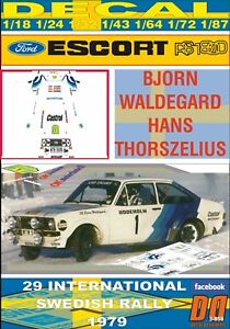 【送料無料】模型車 モデルカー デカールフォードエスコートワルデガードスウェーデンdecal ford escort rs 1800 mkii b waldegard swedish r 1979 2nd 01