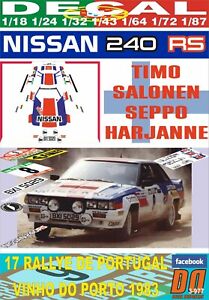 【送料無料】模型車 モデルカー デカールポルトガルdecal nissan 240 rs t tarja r portugal 1983 dnf 01