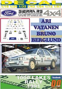 【送料無料】模型車 モデルカー デカールフォードシエラアリバタネンdecal ford sierra 4x4 ari vatanen 1000 lakes 1991 01