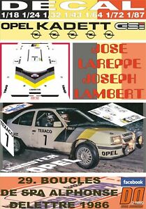 【送料無料】模型車 モデルカー デカールオペルカデットグシラレッペブークルドスパdecal opel kadett gsi j lareppe boucles de spa 1986 12nd 01 12,858円