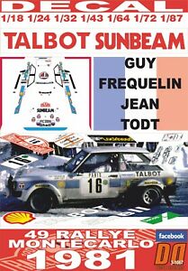 【送料無料】模型車 モデルカー デカールタルボットサンビームロータスフレクリンモンテカルロdecal talbot sunbeam lotus g frequelin r montecarlo 1981 2nd 01｜hokushin
