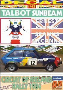 【送料無料】模型車 モデルカー デカールタルボットサンビームロータスサーキットオブアイルランドdecal talbot sunbeam lotus e kidney circuit of ireland r 1984 2nd 01