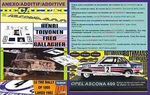【送料無料】模型車 モデルカー アネックスデカールオペルアスコーナトイヴォネンannex decal 143 opel ascona 400 h toivonen r 1000 lakes 1982 01