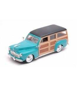 【送料無料】模型車 モデルカー フォードウッディターコイズford woody 1948 turquoise 143