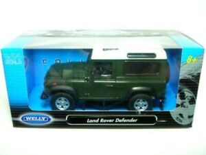 【送料無料】模型車 モデルカー ランドローバーディフェンダーグリーンホワイトウェルland rover defender greenwhite 124 welly｜hokushin