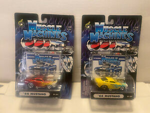 【送料無料】模型車 モデルカー マッスルマシンフォードマスタングバージョンレアmuscle machines 66 ford mustang 01 81 01 87 164 2 versions rare