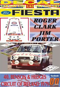 【送料無料】模型車 モデルカー デカールフォードフィエスタロジャークラークアイルランドdecal ford fiesta roger clark cof ireland 1979 dnf 06