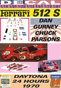 【送料無料】模型車 モデルカー デカールフェラーリダンガーニーデイトナdecal ferrari 512 s dan gurney 24 hours daytona 1970 06