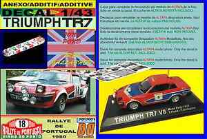 【送料無料】模型車 モデルカー アネクソデカールトライアンフトニーポンドラリーポルトガルanexo decal 143 triumph tr7 v8 tony pond rallye portugal 1980 06