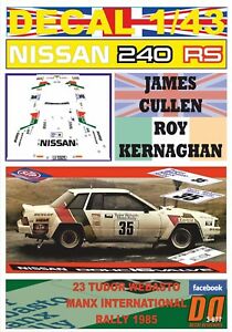 【送料無料】模型車 モデルカー デカールカレンマンスインターナショナルdecal 143 nissan 240 rs jcullen manx international r 1985 dnf 06