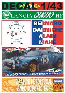 【送料無料】模型車 モデルカー デカールランチアストラトースダルニッシュポルトガルdecal 143 lancia stratos hf bdarniche r portugal 1978 dnf 06