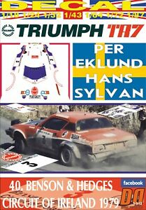 【送料無料】模型車 モデルカー デカールトライアンフエクルンドアイルランドdecal triumph tr7 v8 per eklund cof ireland 1979 dnf 06