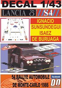 【送料無料】模型車 モデルカー デカールランチアデルタストラドルサンスンデギモンテカルロdecal 143 lancia delta s4 stradle isunsundegui rmontecarlo 1986 dnf 06