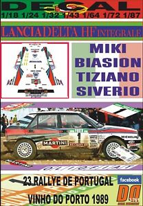 【送料無料】模型車 モデルカー デカルランチアデルタインテグラテレビアシオンポルトガルdecal lancia delta integrale mbiasion rportugal 1989 winner 06