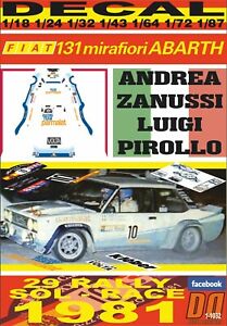 【送料無料】模型車 モデルカー デカールフィアットアバルトザヌッシレースdecal fiat 131 abarth azanussi rsol race 1981 3rd 06