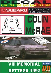 【送料無料】模型車 モデルカー デカルスバルレガシーコリンマクレーメモリアルベテガdecal subaru legacy rs colin mcrae memorial bettega 1992 06
