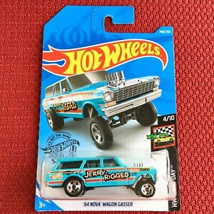 【送料無料】模型車 モデルカー ホットホイールノヴァワゴンガッサーマテルカーブランドhot wheels 64 nova wagon gasser mattel car toy brand|hokushin