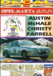 【送料無料】模型車 モデルカー デカルオペルマンタマクヘイルサーキットオブアイルランドdecal opel manta 400 amchale circuit of ireland r 1984 dnf 06｜hokushin