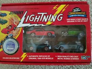 【送料無料】模型車 モデルカー ジョニーライトニングセットボックスコインjohnny lightning commemorative le 4 car painted set b in box coin
