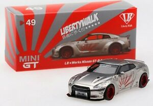 【送料無料】模型車 モデルカー タイプシルバーレフトハンドルmgt00049l tsm minigt 164 nissan gtr r35 lb works type 1 silver left handle
