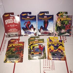 【送料無料】模型車 モデルカー ホットホイールマーベルコミックススパイダーマンセットhot wheels marvel comics spiderman set of 7 cars