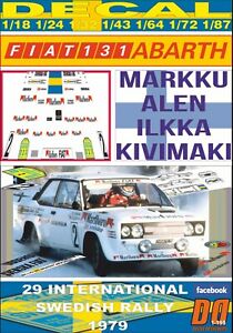 【送料無料】模型車 モデルカー デカールフィアットアバルトマルクアレンスウェーデンdecal fiat 131 abarth markku alen swedish r 1979 4th 06