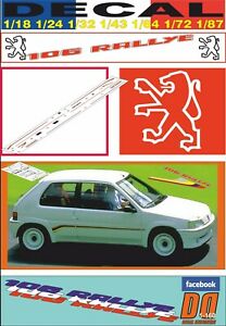 【送料無料】模型車 モデルカー デカルプジョーラリーフェーズdecal peugeot 106 rallye phase i 1993 06